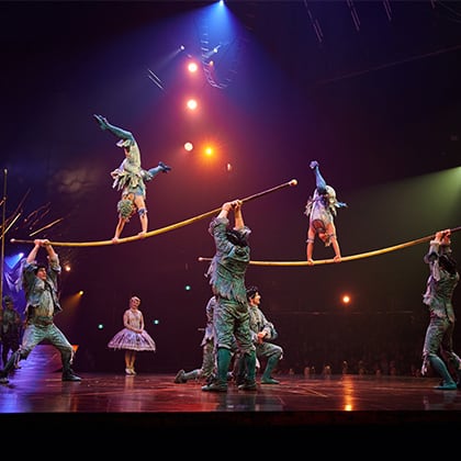 Numéro Acro Pôles du spectacle Alegria du Cirque du Soleil