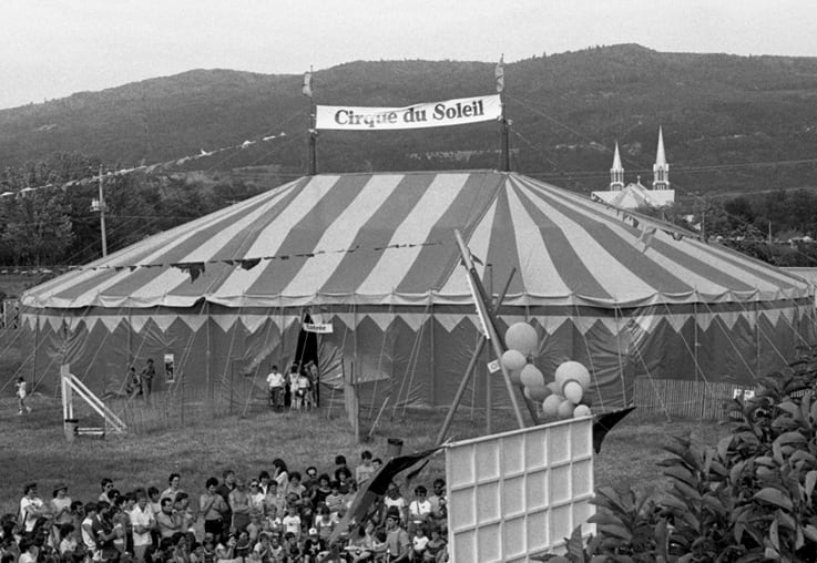 First big top of Cirque du Soleil