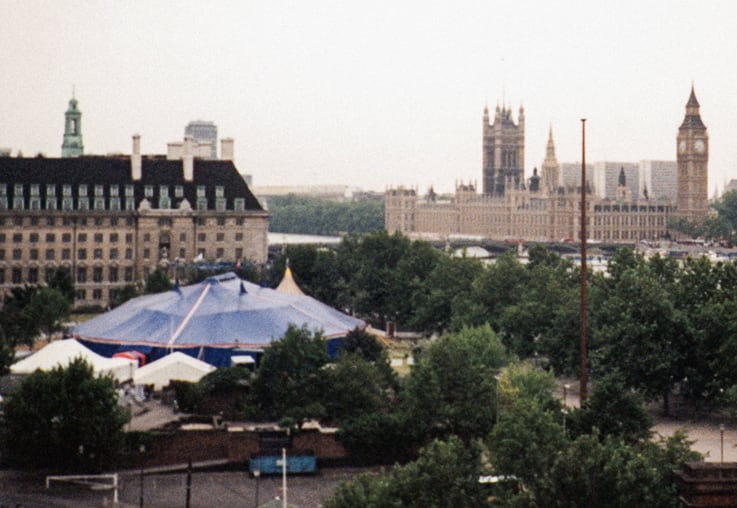 Big top of Cirque du Soleil in a european city