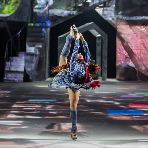 Crystal performs figure skating in Reflection act from Crystal show
