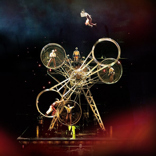 The Wheel of Death act from the show KÀ