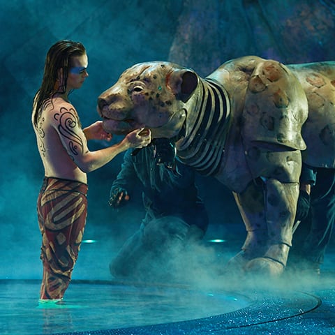 A surrealistic animal that can be seen in the show LUZIA