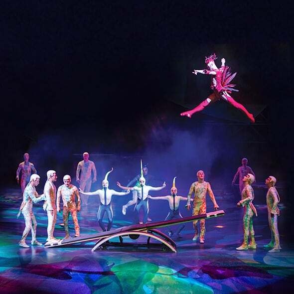 The Trampoline act from Mystère