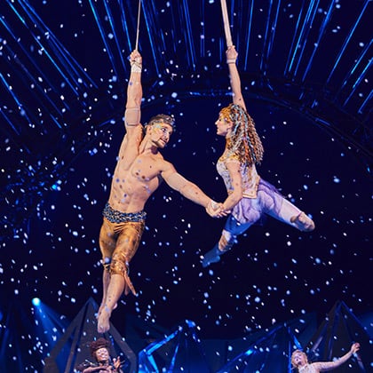 Aerial Straps act from Alegria by Cirque du Soleil