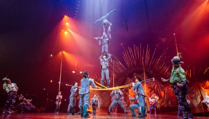 Acro Poles act from Alegria by Cirque du Soleil