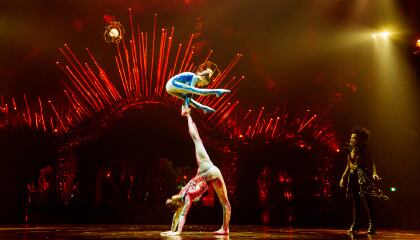 Hand to Hand act from Alegria by Cirque du Soleil