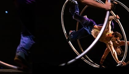 Cyr Wheel act from the show CORTEO by Cirque du Soleil