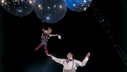 Helium Dance act from the show CORTEO by Cirque du Soleil
