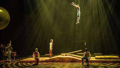 Teeterboard act from the show CORTEO by Cirque du Soleil