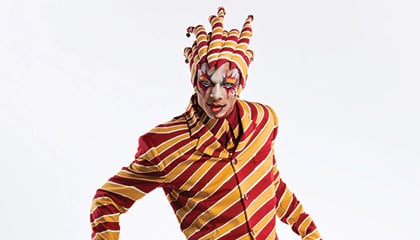 The Trickster from the show Kooza by Cirque du Soleil