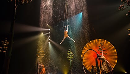 Roue Cyr and Trapeze du spectacle Luzia du Cirque du Soleil