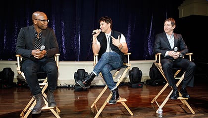 Jamie King and Welby Altidor from the show Michael Jackson One by Cirque du Soleil