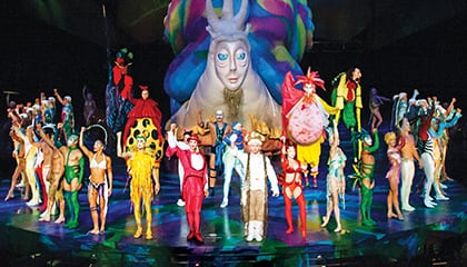 Ending du spectacle Mystère du Cirque du Soleil